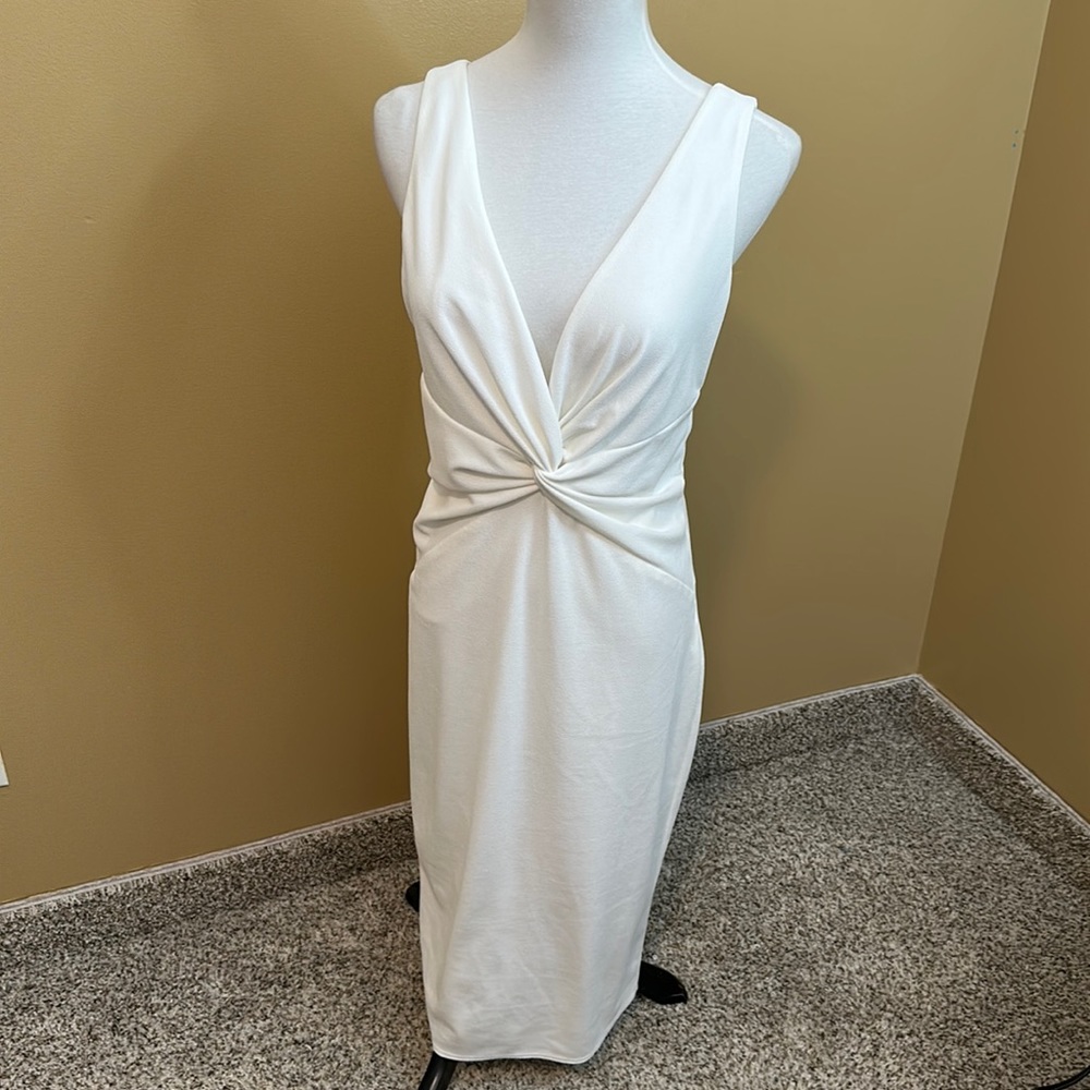 Katie May White Twist Front Dress
